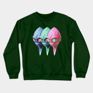 Colored Aliens Crewneck Sweatshirt